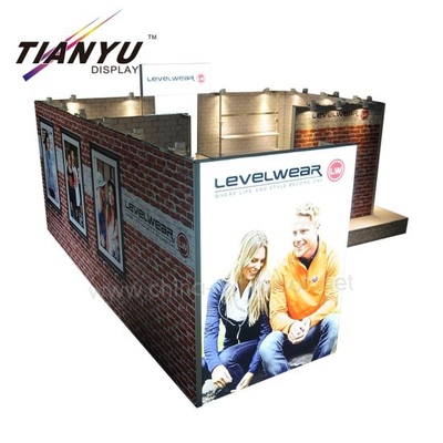 Tren Masa Depan Desain Ekstrusi Aluminium Reusable 20X20ft Dijual Pakaian Pameran Dagang Booth