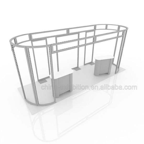 3 * 6 Pameran Aluminium Booth Trade Show Flooring Adil Stall Dedikasikan Gratis Desain