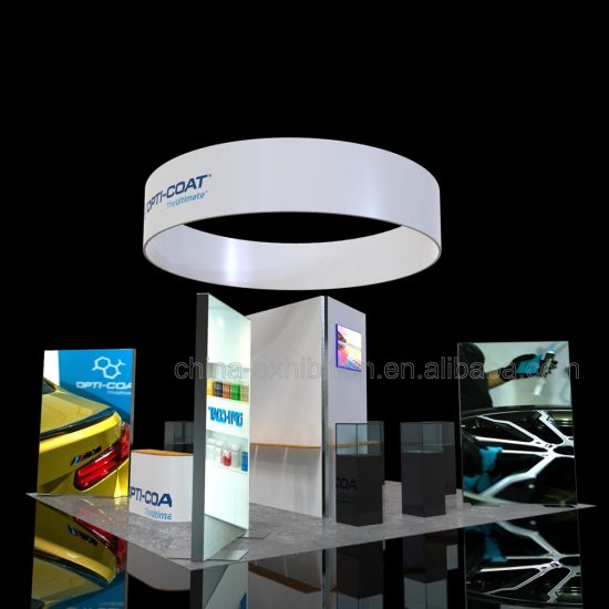 Pameran 20ft Kustom Booth Trade Show Berdiri Desain Digunakan untuk Jiangmen Pusat Pameran Internasional