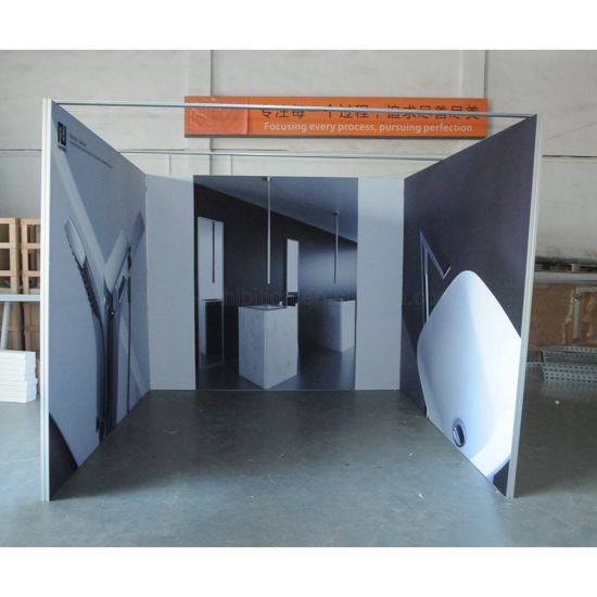 Kustom Percetakan Penayangan Iklan 3X3 Aluminium Booth Desain Pameran